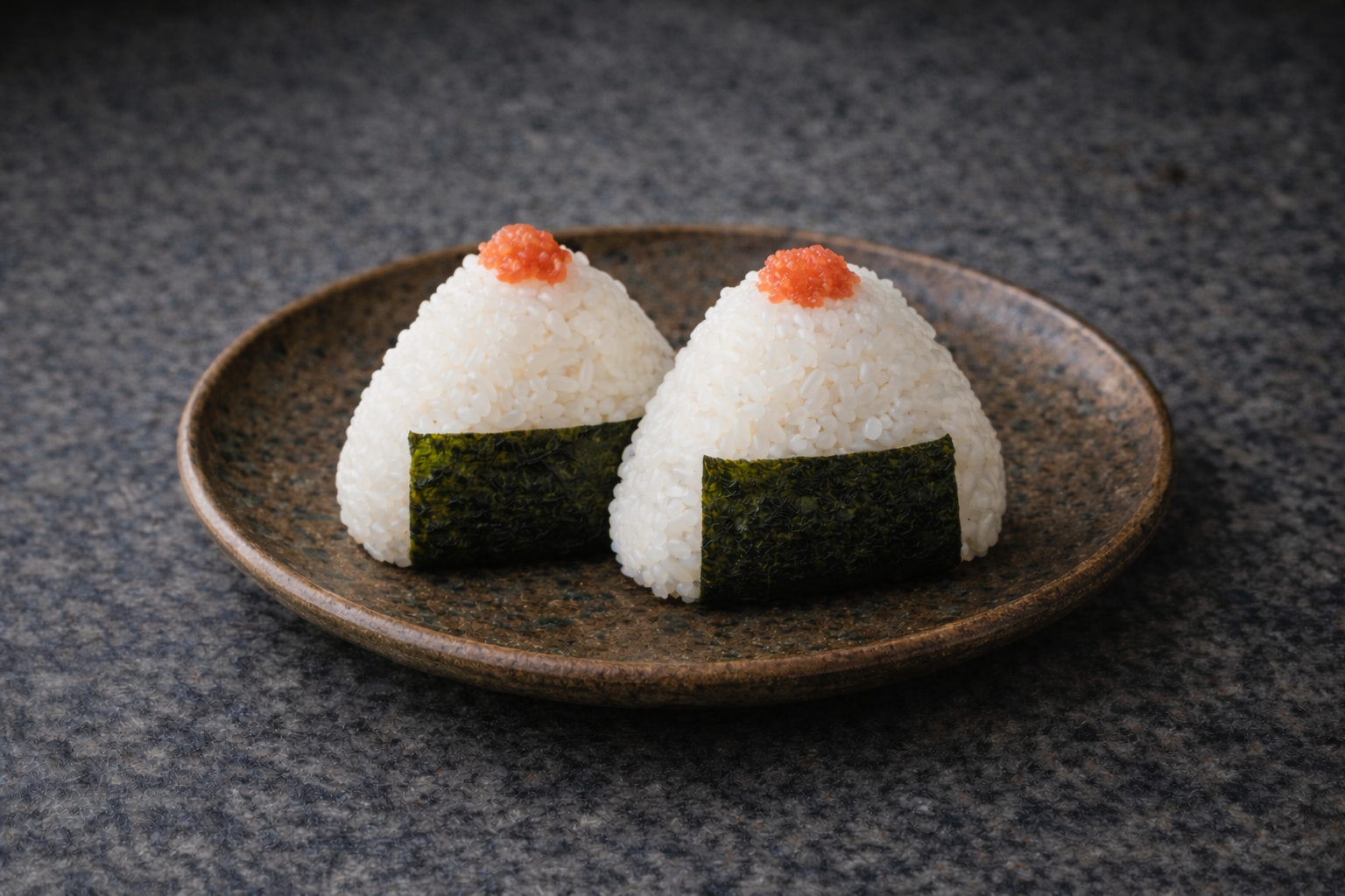 Onigiri Rice bowl Japanese Tarako Caviar(with miso soup+5aed)