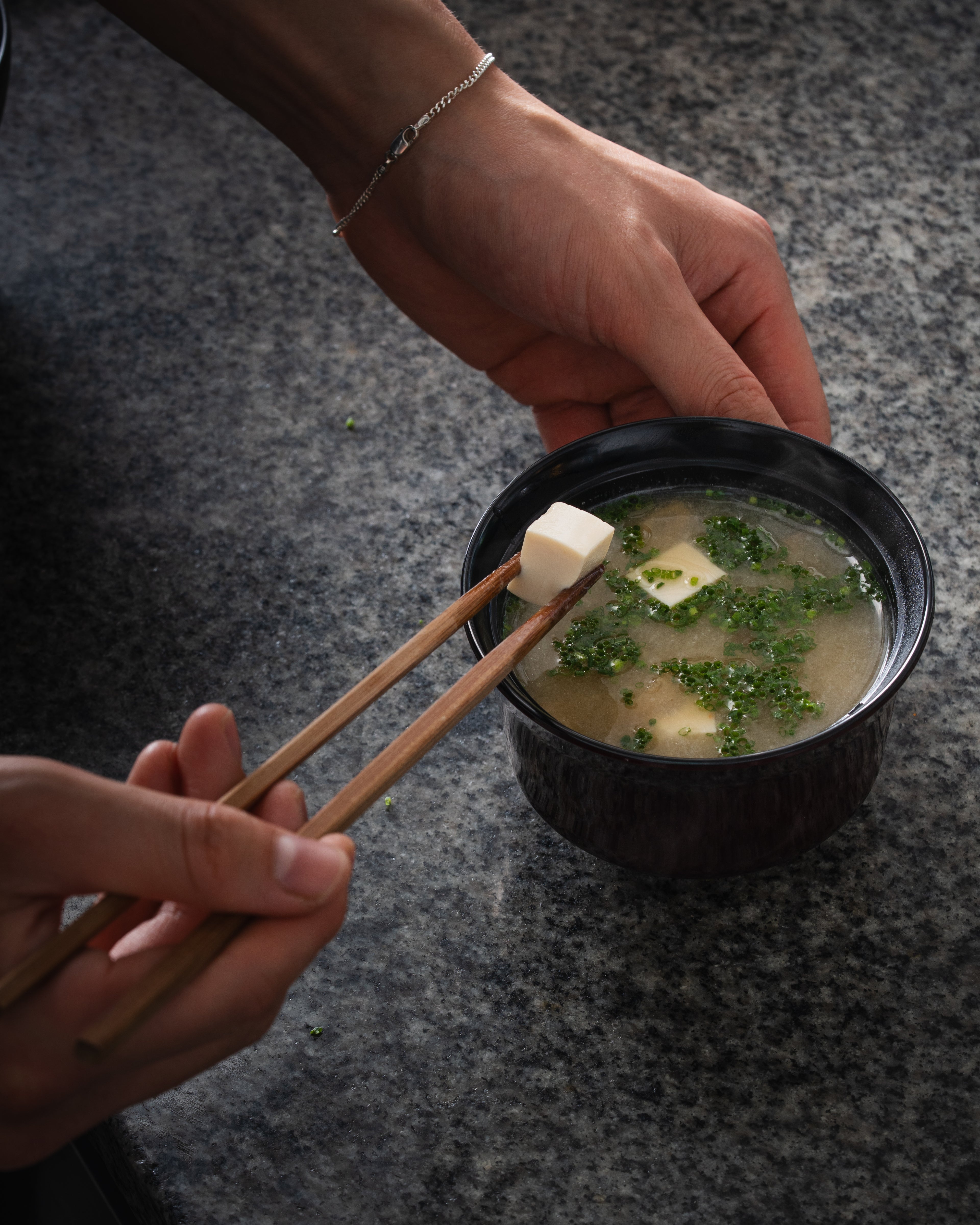 Miso Soup with Tofu & Seaweed