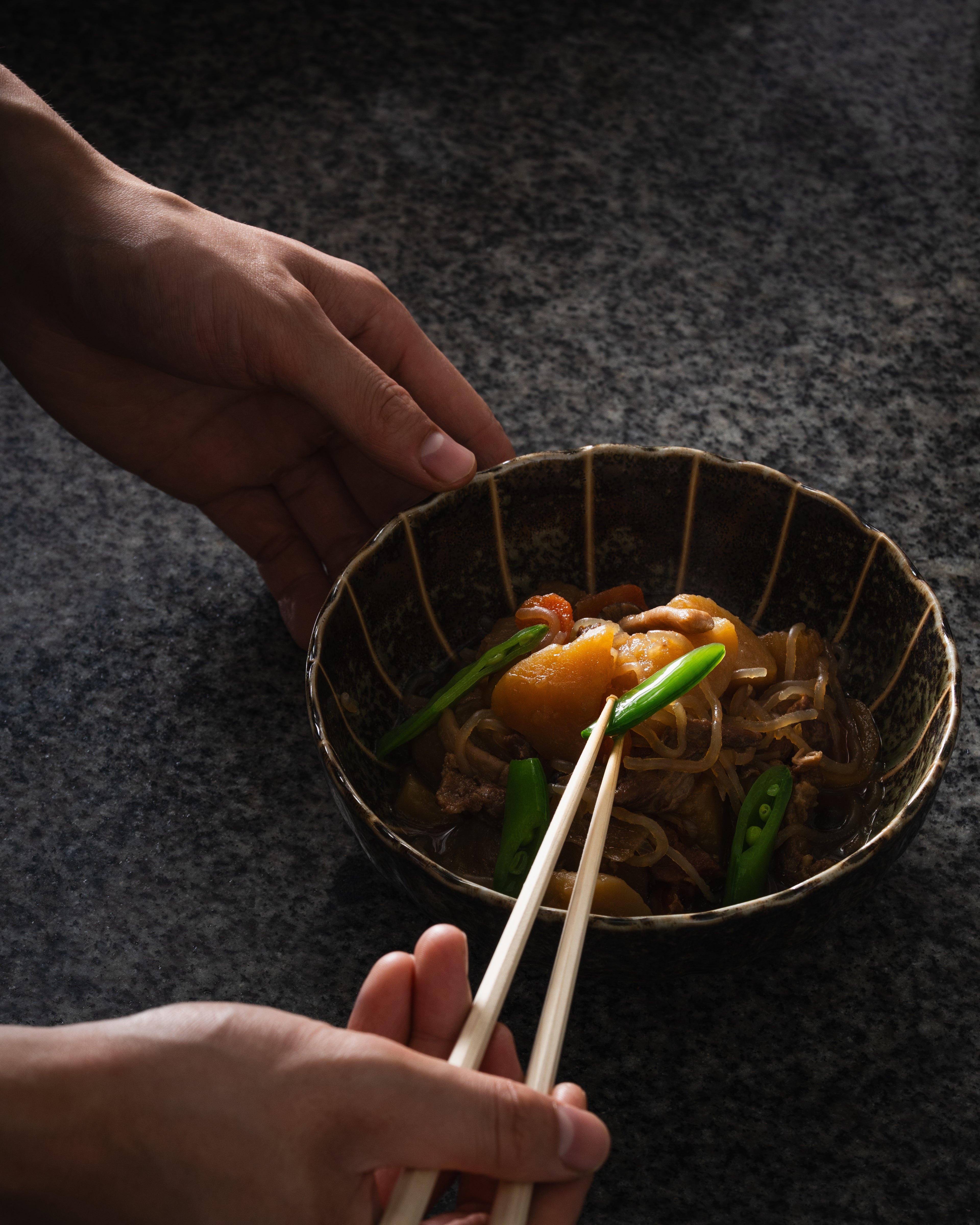 Nikujaga Simmered Beef & Potato Stew (with rice+5aed with miso soup+5aed)
